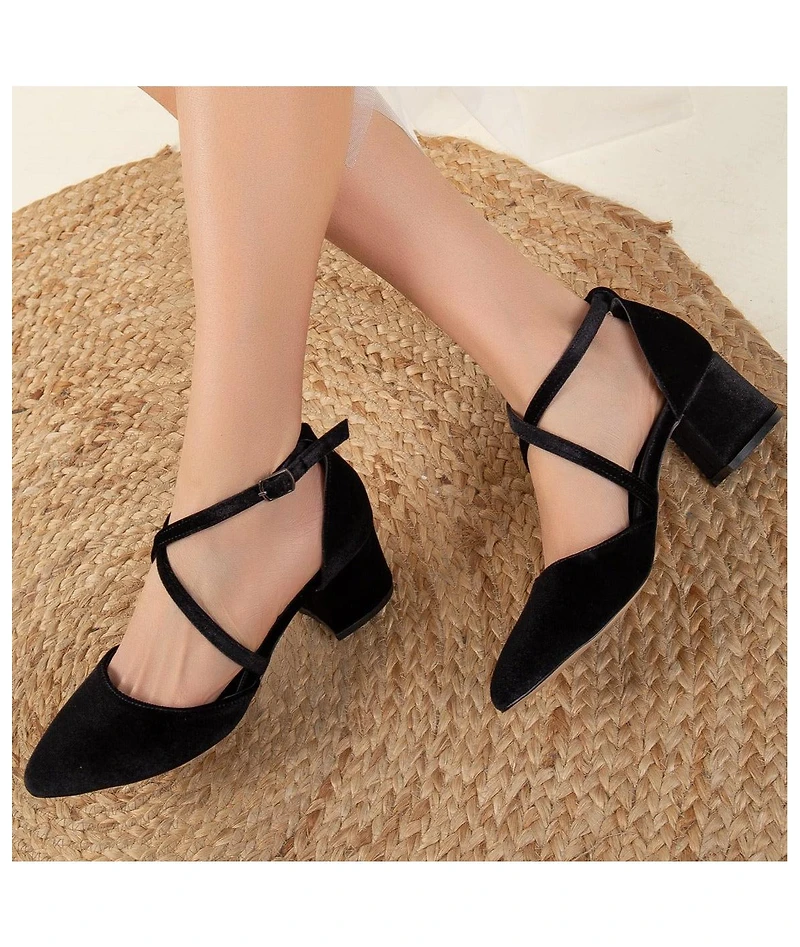 Dolly Low Block Heel Pumps