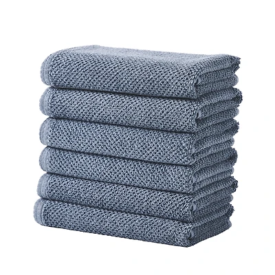 Linery & Co. Cotton Textured 6-Piece Hand Towel Set