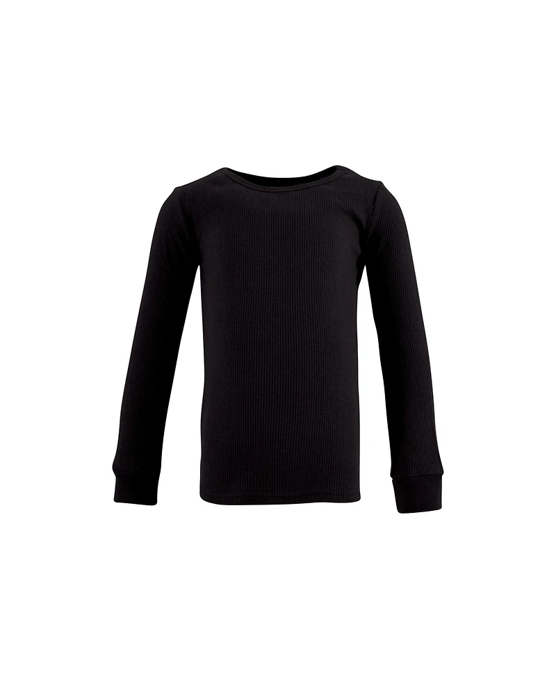 Hudson Baby Boys Thermal Long Underwear 2pc Set, Black, 18-24 Months