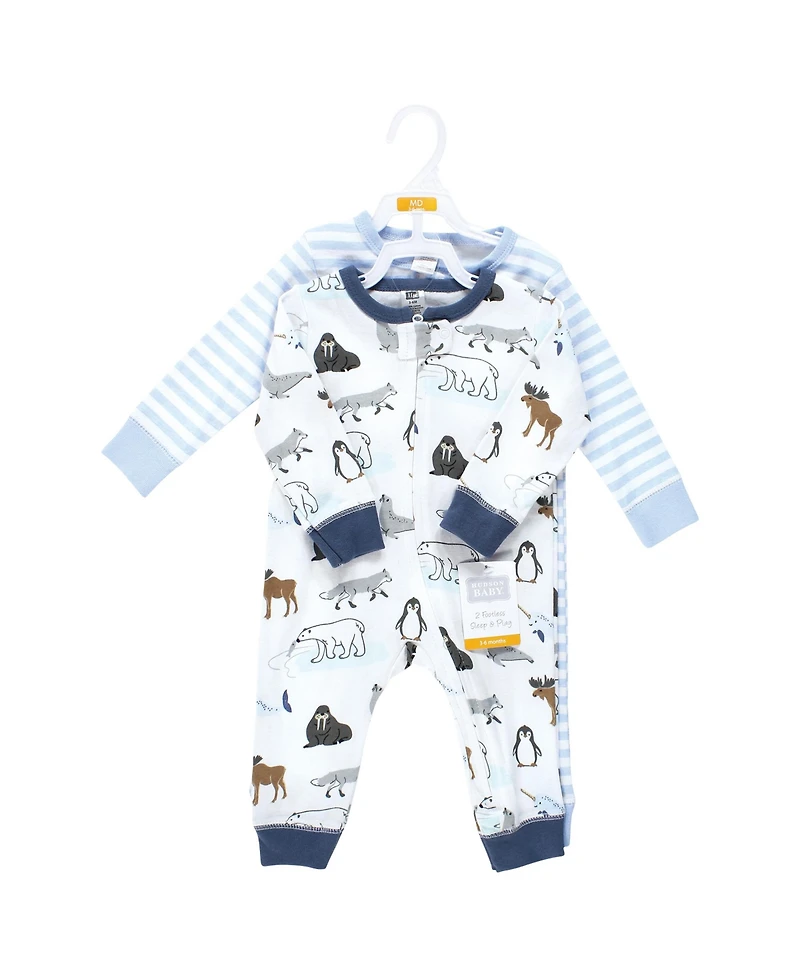 Hudson Baby Girls Cotton Sleep and Play