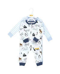 Hudson Baby Girls Cotton Sleep and Play