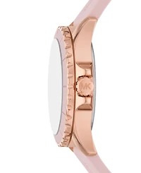 Michael Kors Women's Everest Three-Hand Blush Pink Silicone Watch, 40mm