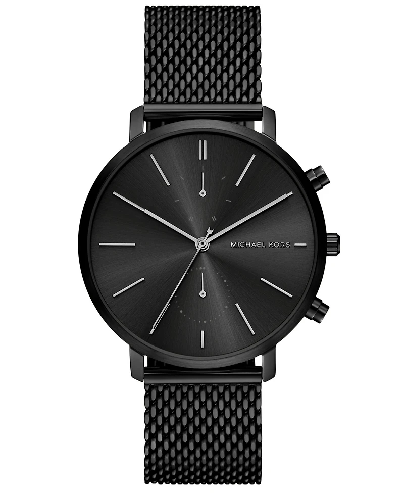 Michael Kors Men's Blake Multifunction Black Ip Mesh Watch, 42mm