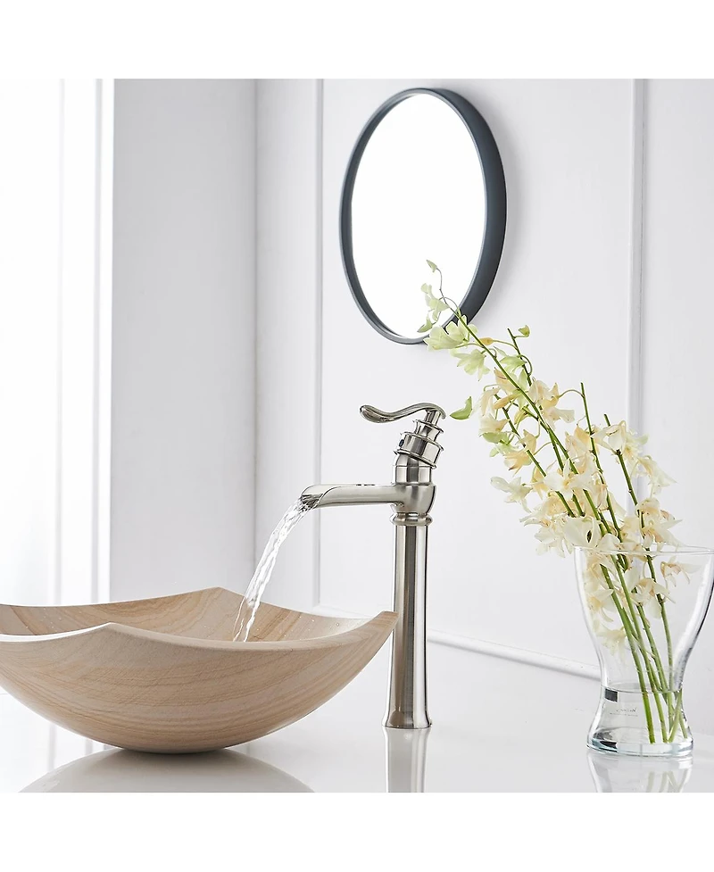 Waterfall Single Hole Single-Handle Vessel Bathroom Faucet