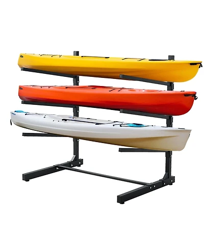 Lugo 3-Tier Freestanding Outdoor Kayak, Canoe and Surfboard Storage Rack