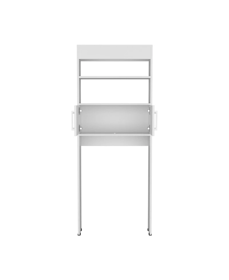 Atlas Over The Toilet Cabinet with Two Shelves and Double Door, White