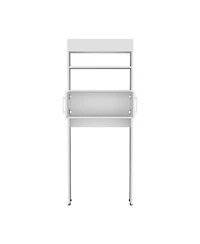 Atlas Over The Toilet Cabinet with Two Shelves and Double Door, White
