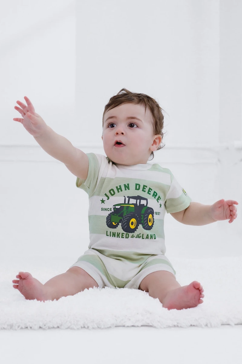 John Deere Baby Boys Romper