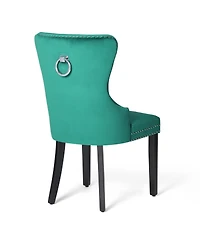 Velvet Upholstered Tufted Dining Chairs (Set of 6)