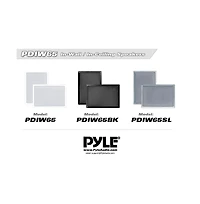 Pyle PDIW65 6.5" In-Wall/In-Ceiling 2-Way Stereo Speakers - Flush Mount, White, Pair