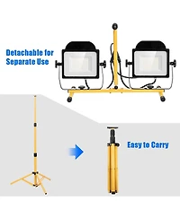 100 W 10 000 lm Led Dual-Head Work Light with Stand