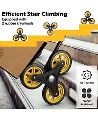 350 Lbs Capacity Stair Climber Hand Truck with Telescoping Handle-Black