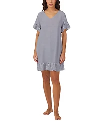 Cuddl Duds Women's Printed Short-Sleeve Sleep Tunic