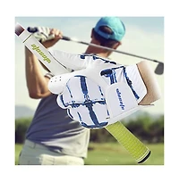 Wosofe Golf Glove for Men's Left Hand White Soft Leather Breathable Professional Golf Hand Wear