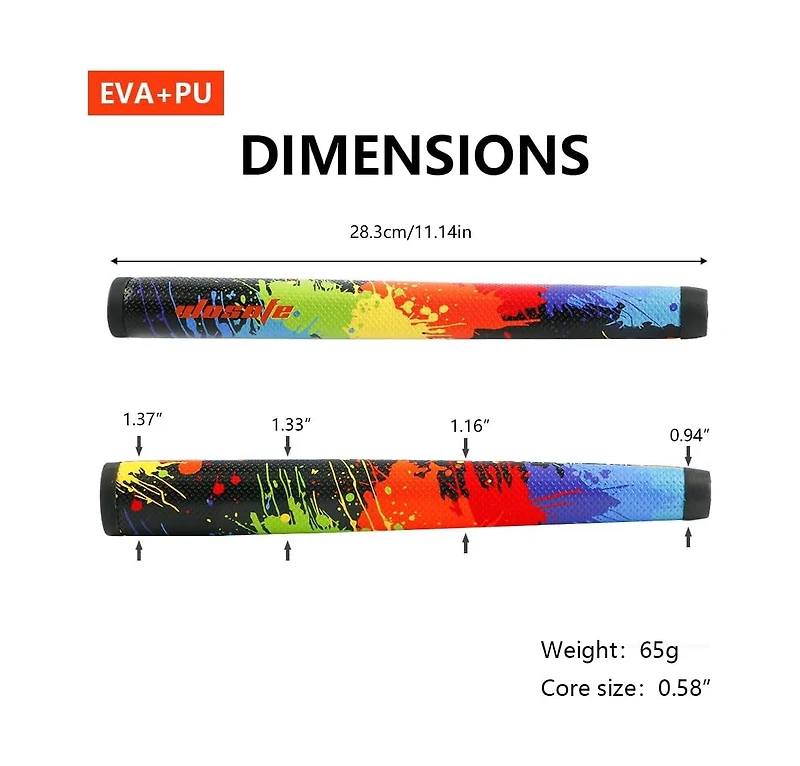 Wosofe Golf Putter Grip Two types of grips with different materials and weights Comfortable Advanced Texture Control and High-feedback Golf Putter Gri