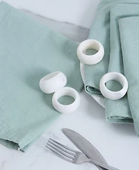 Design Imports Marble Napkin Ring, Set of 4