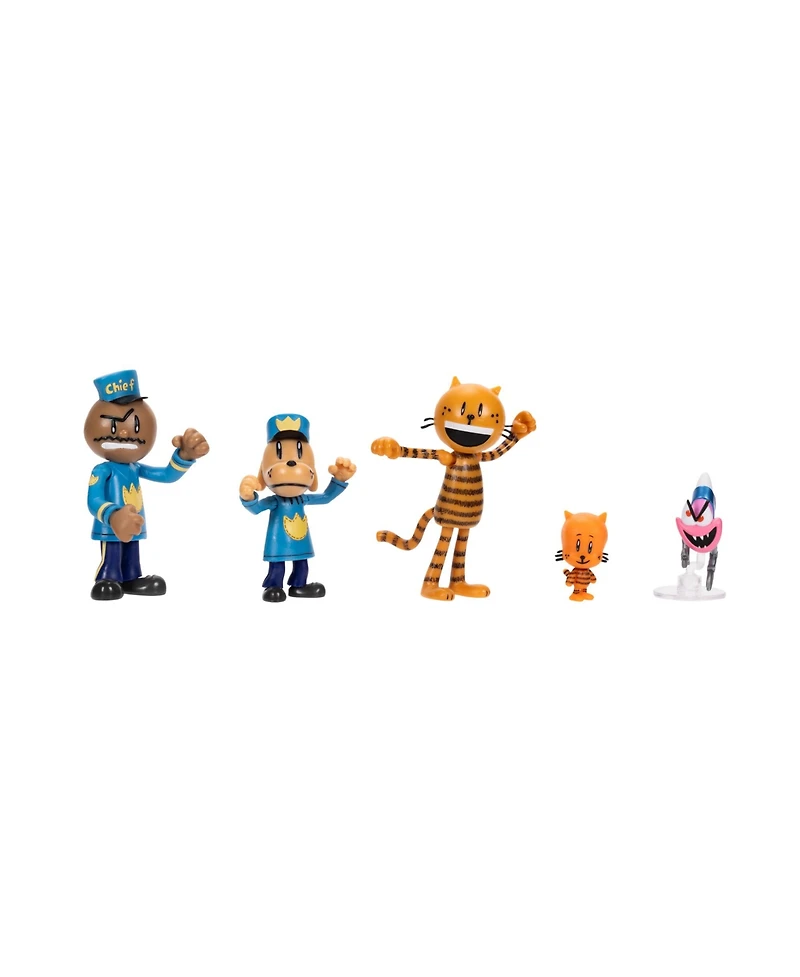Dog Man Movie Supa Cool Action Figures Multipack Set, Pack of 5