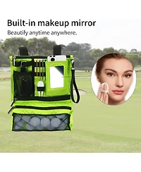Wosofe Golf Cart Hanging Bag Lightweight Folding Storage Portable Accessories with Adjustable Strap 1 Divot Tool and 4 Tees Unisex