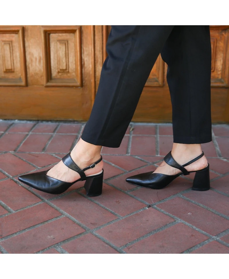 Alterre Women's Black Elsie Customizable V Mules