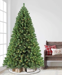 Puleo 7.5FT Pre-Lit Nebraska Fir Artificial Christmas Tree