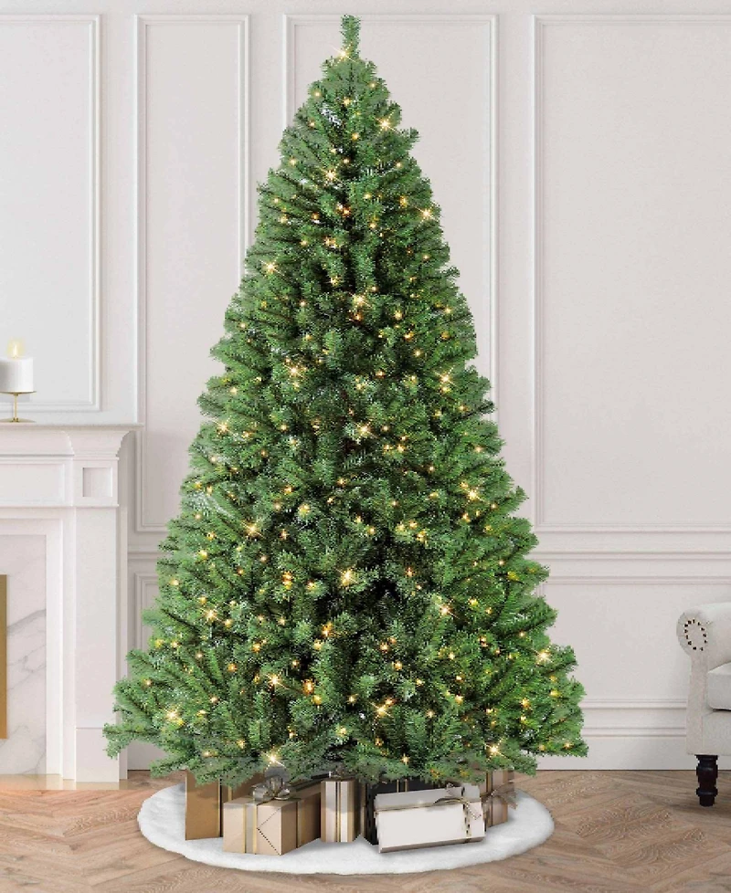 Puleo 7.5FT Pre-Lit Nebraska Fir Artificial Christmas Tree