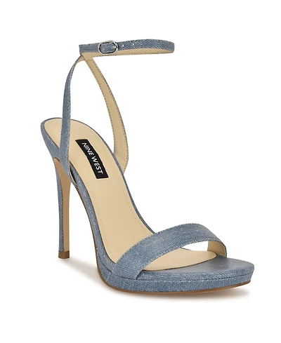 Nine West Women's Loola Ankle Strap High Stiletto Sandals