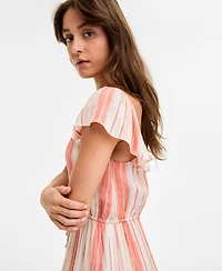 Liverpool Los Angeles Women's Flutter-Sleeve Maxi Dress