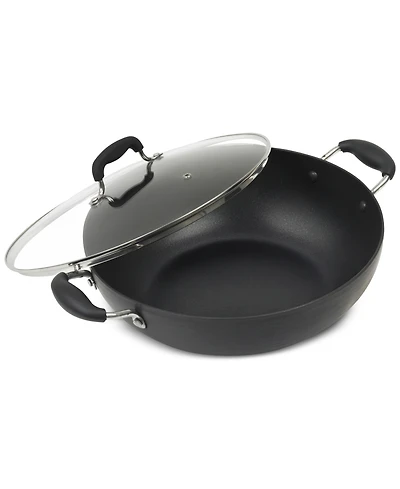 Sedona Kitchen 12.5" Hard-Anodized Nonstick Wok & Lid