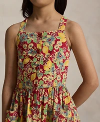 Polo Ralph Lauren Big Girls Lemon-Floral Slub Dress