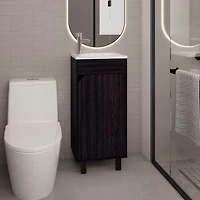 Yorkana Bathroom Vanity, 1 Door, 4 Legs, White