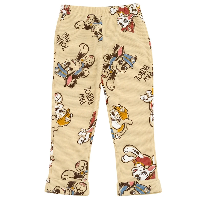 Paw Patrol Little Boys Waffle Knit Pullover Sweatshirt and Jogger Pants Outfit Set