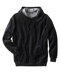 KingSize Men's Big & Tall Velour Long-Sleeve Pullover Hoodie