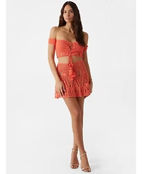 Guess Women's Crochet Mini Skirt