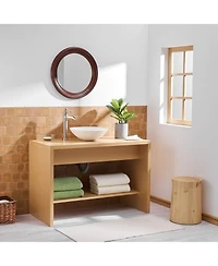 Waterfall Single Hole Single-Handle Bathroom Sink Faucet With Supply Line and Escutcheon in Oil Rubbed Bronze