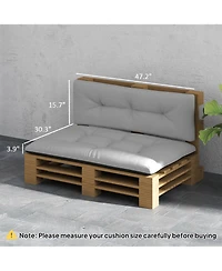 Outsunny 2 Seat Pallet Cushions 3.9 in. Pallet Sofa Cushions, Dark
