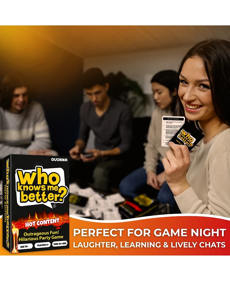 Quokka Who Knows Me Better? - Hot Content Edition Teens & Family Card Trivia Game | Fun Learning Educational Questions for Families