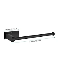 2 Pack Paper Towel Holder Wall Mount, Black Paper Towel Holder Under Cabinet, Self Adhesive Paper Towel Holders