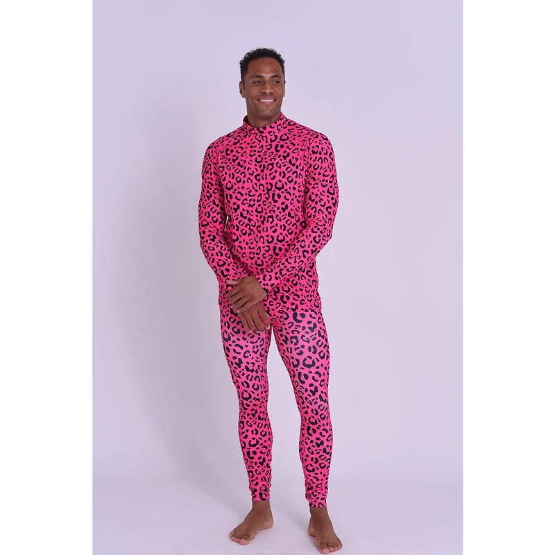 Oosc Men's Baselayer Pant - Hotel California Pink Leopard