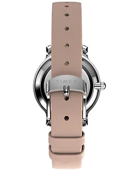 Timex Women's Quartz Analog Brown Leather Watch, 34mm