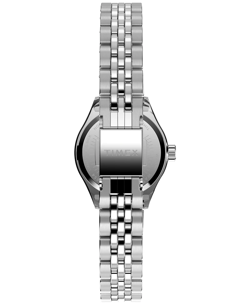 Timex Women's Quartz Analog Silver-Tone Stainless Steel Watch, 25mm