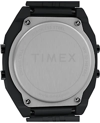 Timex Men's Quartz Digital Black Stainless Steel Watch, 36mm