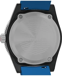 Timex Men's Quartz Analog Blue Rubber Watch, 43mm