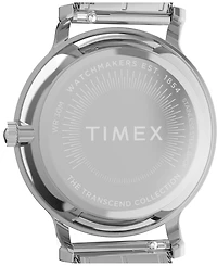 Timex Women's Quartz Analog Silver-Tone Stainless Steel Watch, 34mm