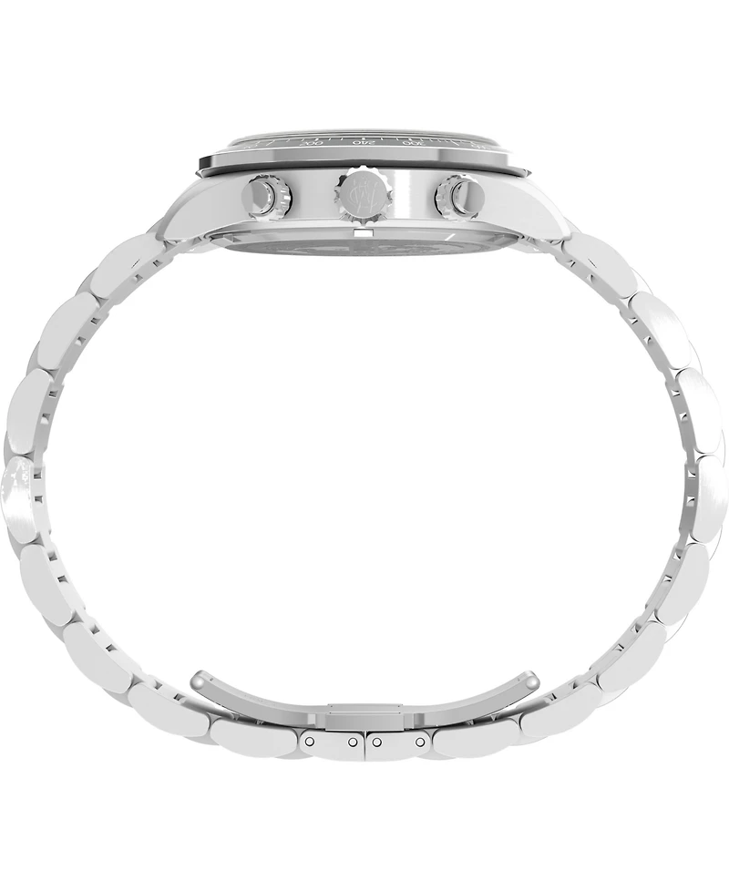 Timex Men's Quartz Analog Silver-Tone Stainless Steel Watch, 39mm