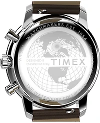 Timex Men's Chronograph Brown Leather Watch, 41mm