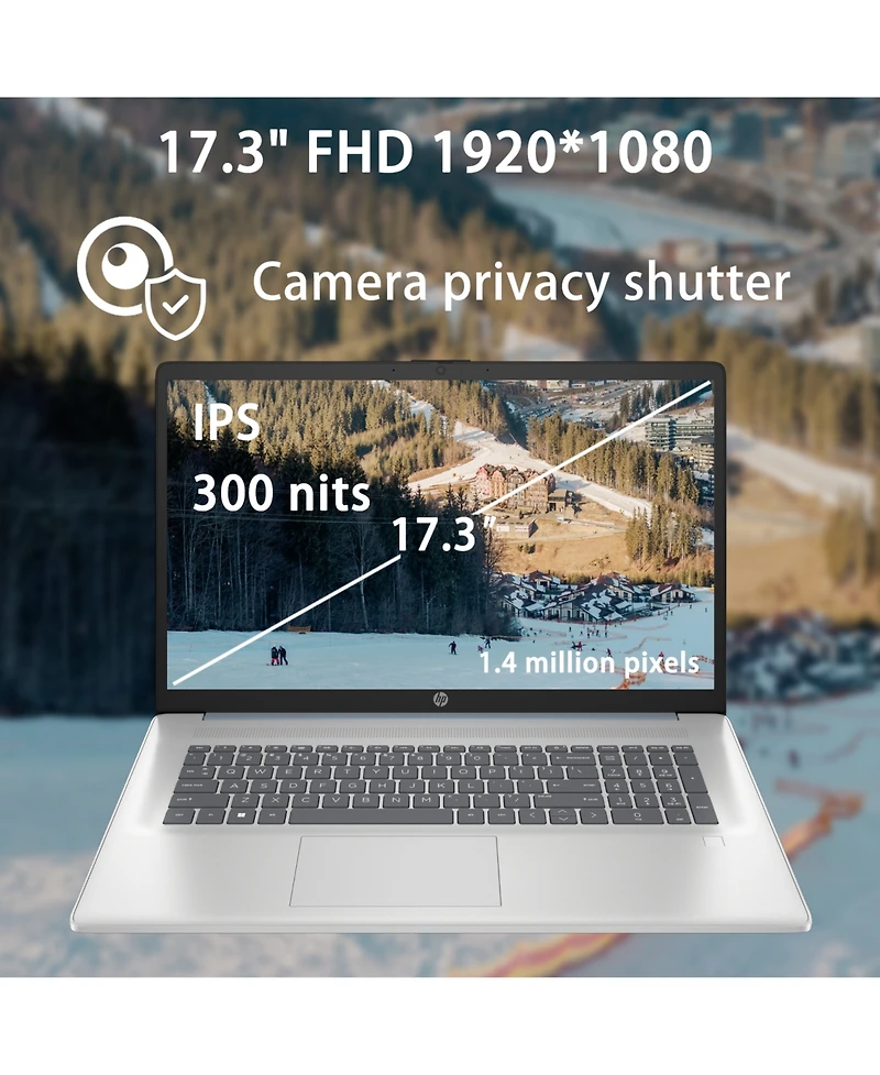 Hp Essential 17.3" Daily Traditional Laptop Intel Core 7 150U 8GB Ram Intel Integrated Graphics 512GB Ssd Storage Windows 11 Home Fhd 60Hz - Blue