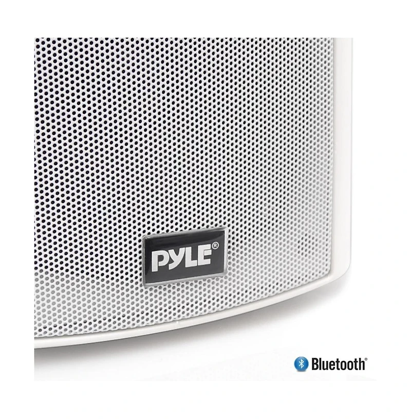 Pyle PDWR51BTWT 5.25" Bluetooth Waterproof Indoor/Outdoor Wall Mount Speakers - 240W, White, Pair
