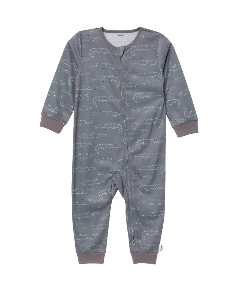 Gerber Toddler Boys Footless Pajamas with Reverse Zipper, 3-Pack