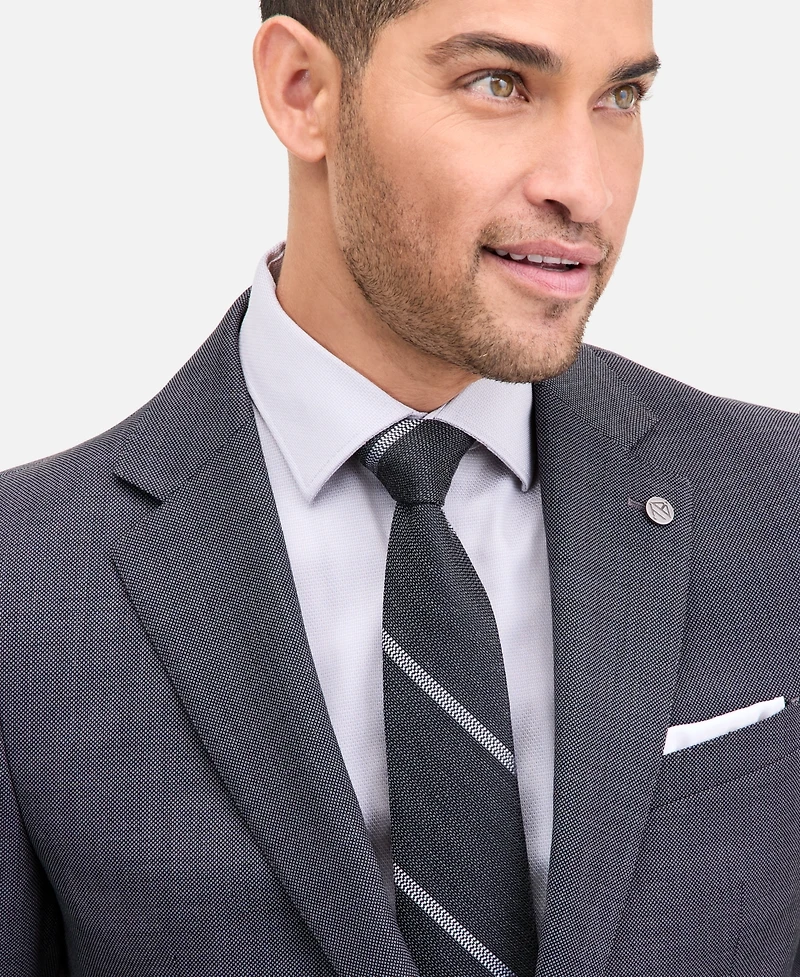 Ted by Baker Men's Modern-Fit Charcoal Birdseye Wool-Blend Suit Separate Jacket