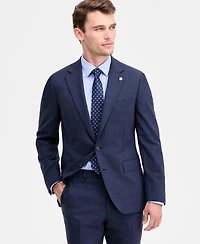 Ted by Baker Men's Modern-Fit Blue Sharkskin Wool-Blend Suit Separate Jacket